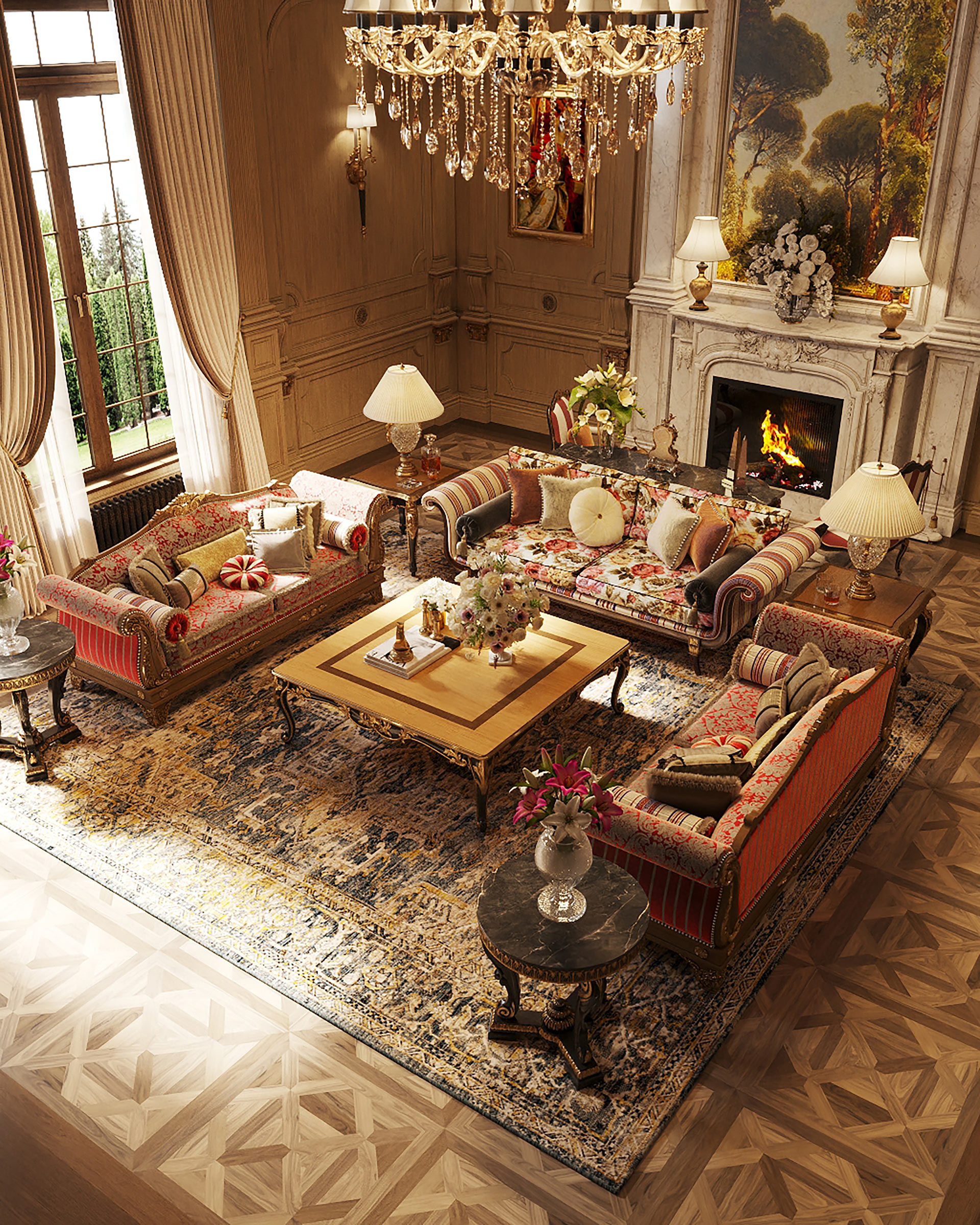 Alpine chalet spa with natural stone and warm wood cladding