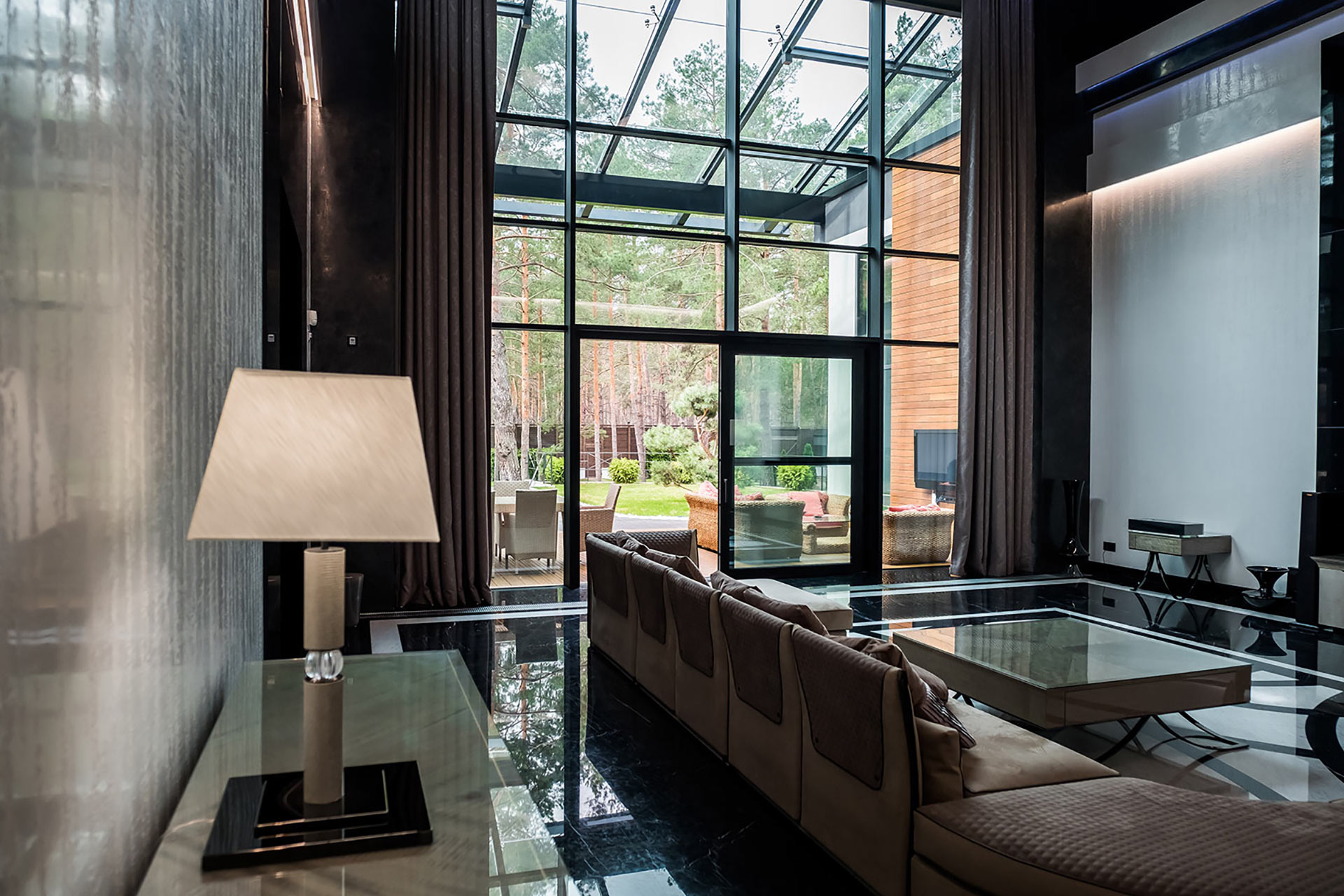 Villa Rose kitchen with custom Italian cabinetry and Calacatta marble countertops